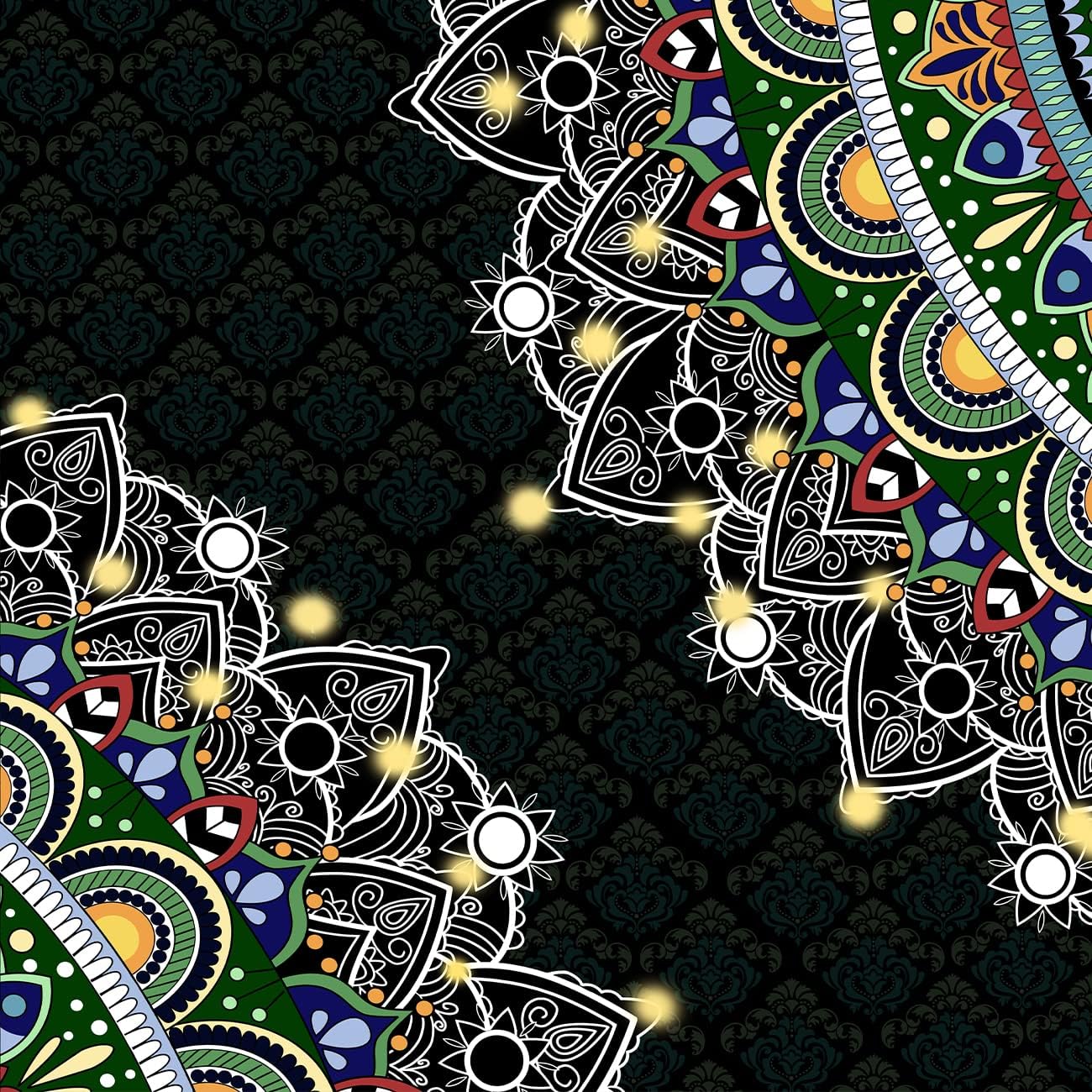 vavalad Tapiz Mandala, tapices estéticos florales, tapiz bohemio de lujo, decoración para colgar en la pared para dormitorio, sala de estar,