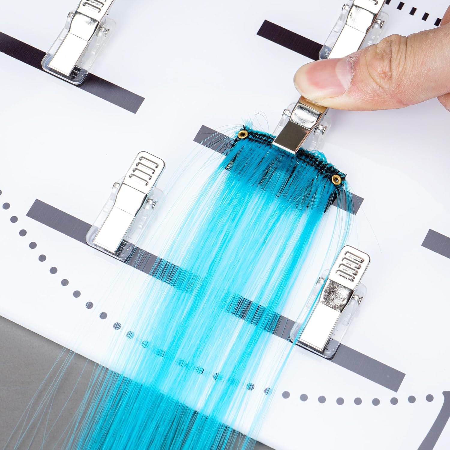 yeshine Soporte de extensión de cabello para montaje en pared, placa de tinte para el cabello, tablero de exhibición de seccionamiento, placa