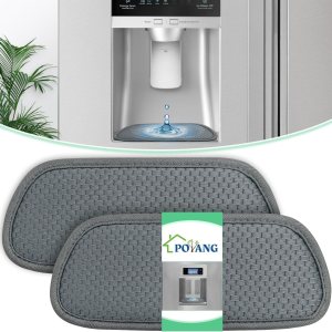 Bandeja de goteo para refrigerador paquete de 2 unidades, Retangular, mini bandeja de goteo para refrigerador Samsung, alfombrillas antideslizantes Bandeja de goteo para refrigerador paquete de 2 unidades, Retangular, mini bandeja de goteo para refrigerador Samsung, alfombrillas antideslizantes