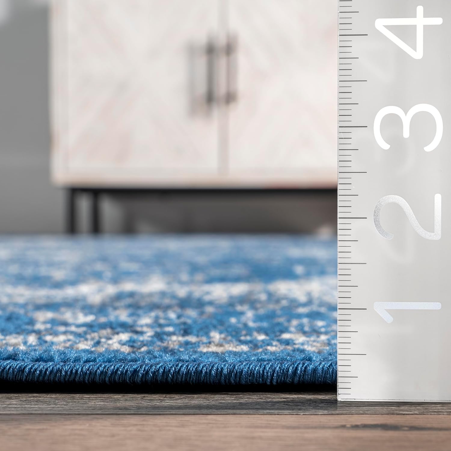nnuLOOM Verona – Alfombra decorativa persa envejecida, de 2 x 3 pies, color azul oscuro