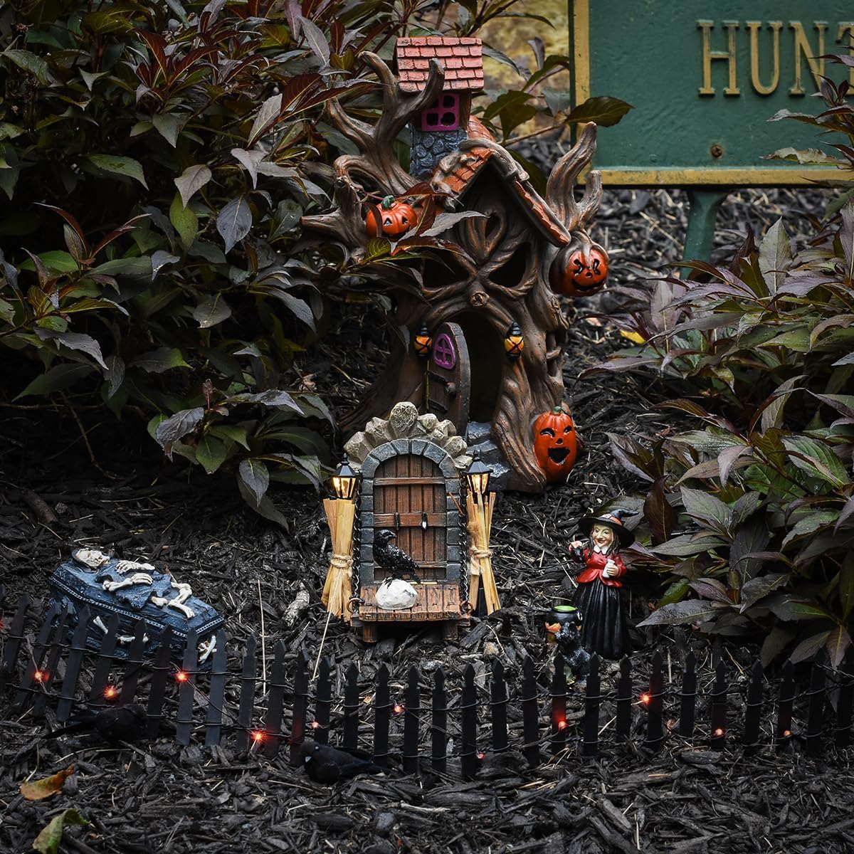 Treasure Gurus – Puente de madera en miniatura para jardín de hadas, mini puente de piedra para decoración de casa de muñecas, accesorios de