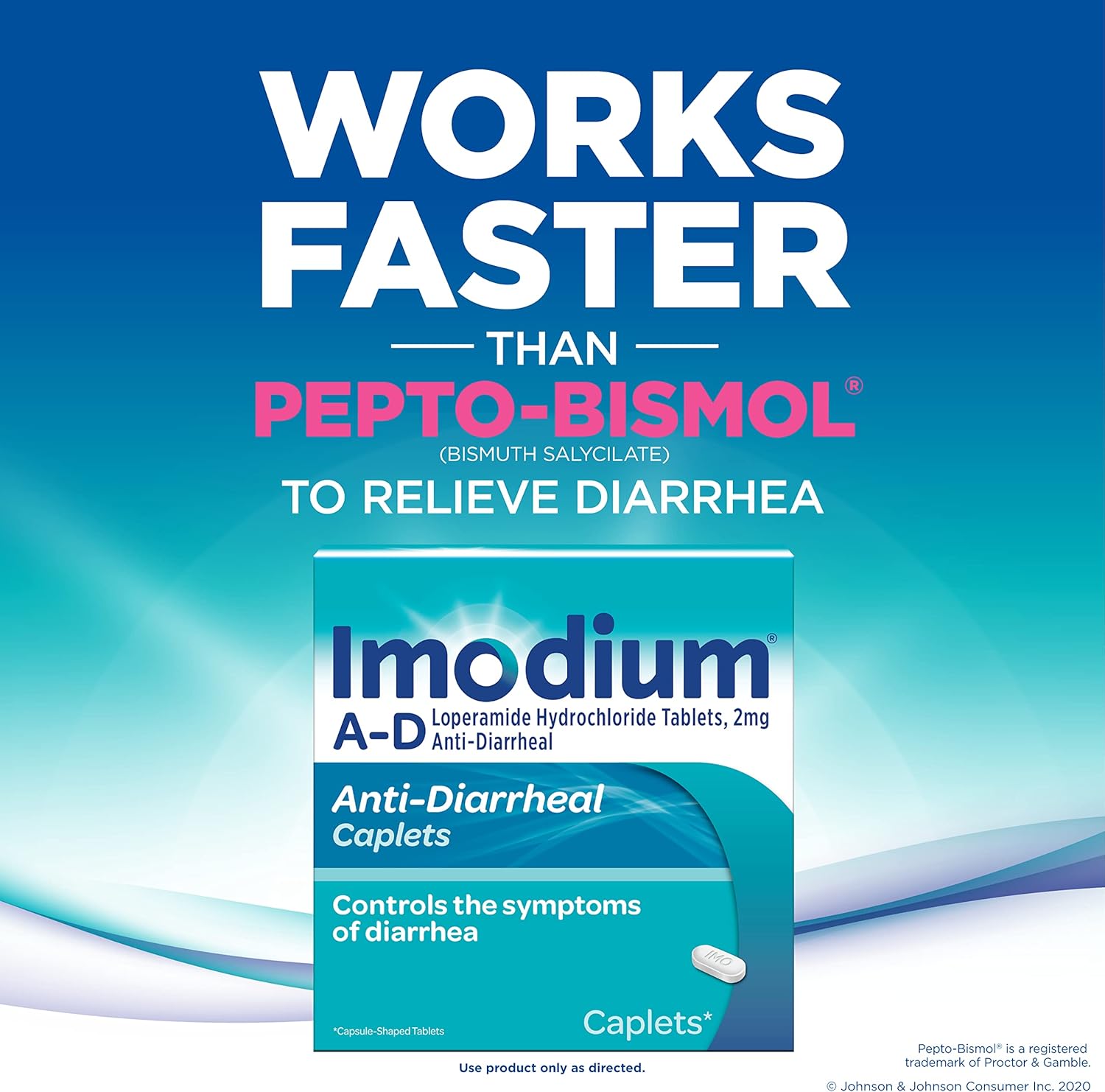 Cápsulas de alivio de diarrea Imodium A-D, medicina antidiarreica de clorhidrato de loperamida, 294314, 1
