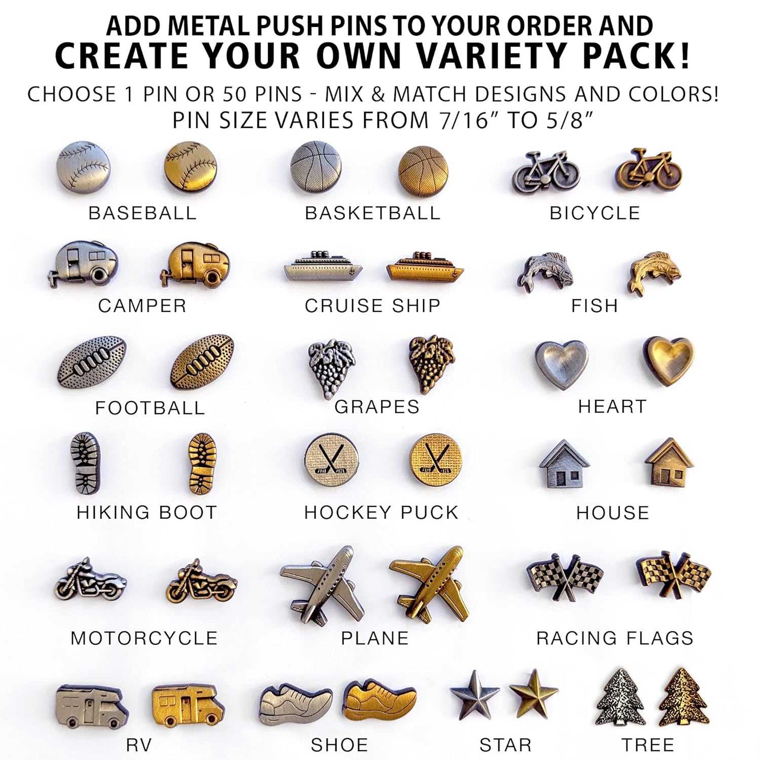 Holy Cow Canvas Personalized Gold & Navy Textured Push Pin Map United States on Canvas, US Travel Map with Pins to Mark Travels, USA Map Pin Board,