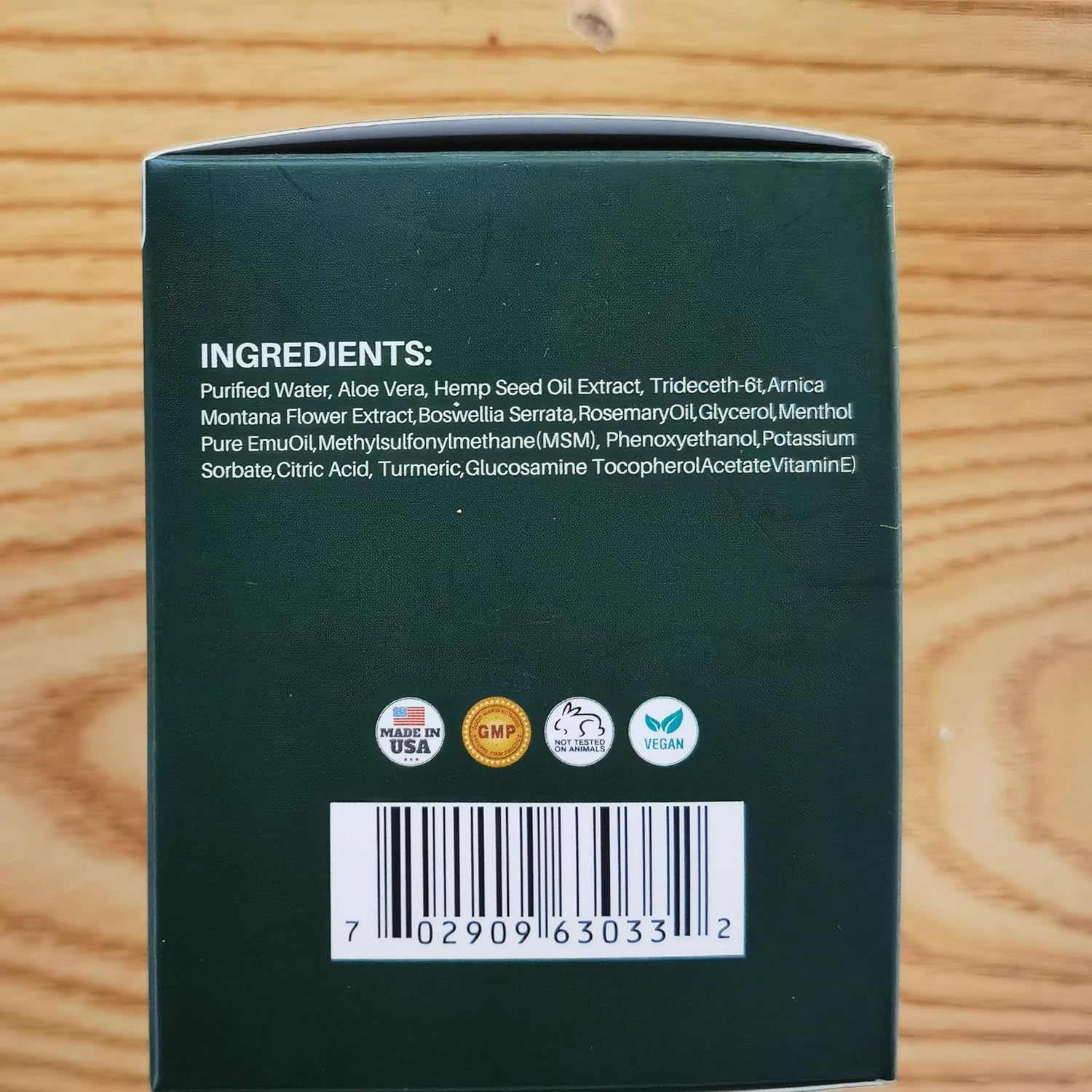 Crema de cáñamo de 8.5 onzas de máxima resistencia, crema instantánea natural de cáñamo con cáñamo, árnica, cúrcuma, fórmula totalmente natural