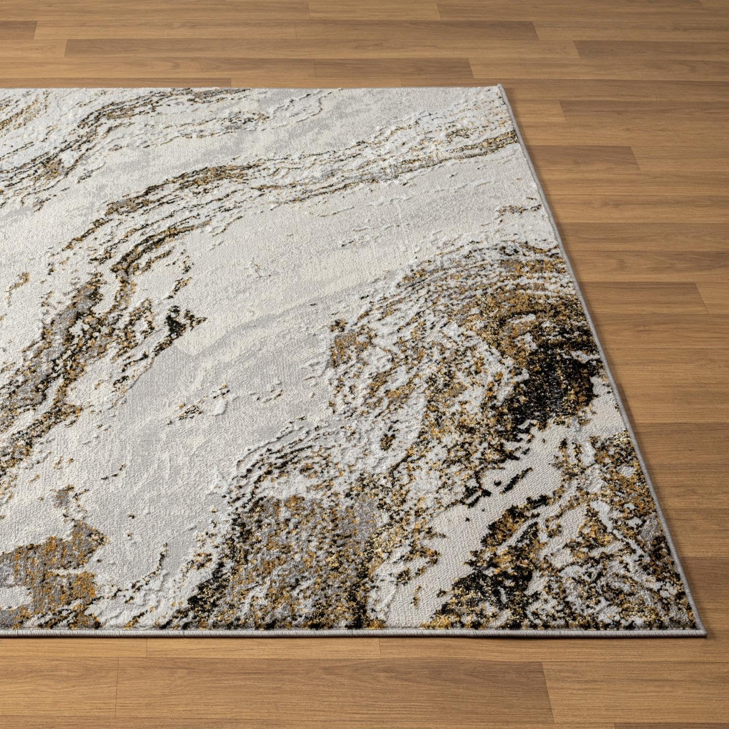 LUXE WEAVERS Chelsea Collection 7356 – Alfombra abstracta moderna de 8 x 10 pulgadas, color antracita