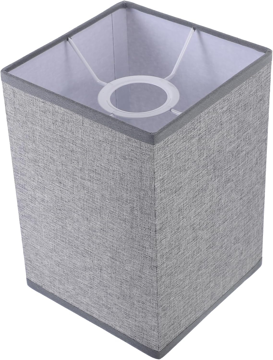 Ciieeo Pantalla de lino de repuesto, 1 unidad, pantallas cuadradas de lino, pantalla de tambor desmontable para lámpara de mesa, lámpara de pie de