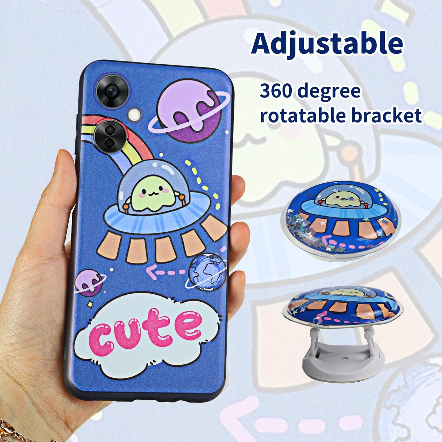 Funda para Nord CE 3 Lite 5G, diseño de planeta de cuento de hadas, carcasa de contracción para OnePlus Nord N30 5G (Nord CE 3 Lite 5G.N30 5G)