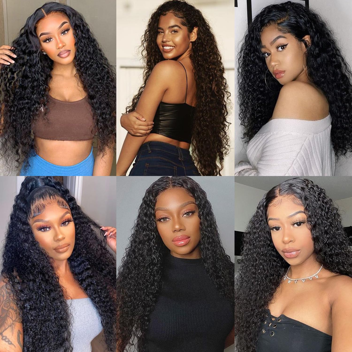 Extensiones de cabello humano virgen brasileño rizado sin procesar, 3 paquetes de cabello humano virgen grado 12A, ondulado, negro natural, 22, 24,