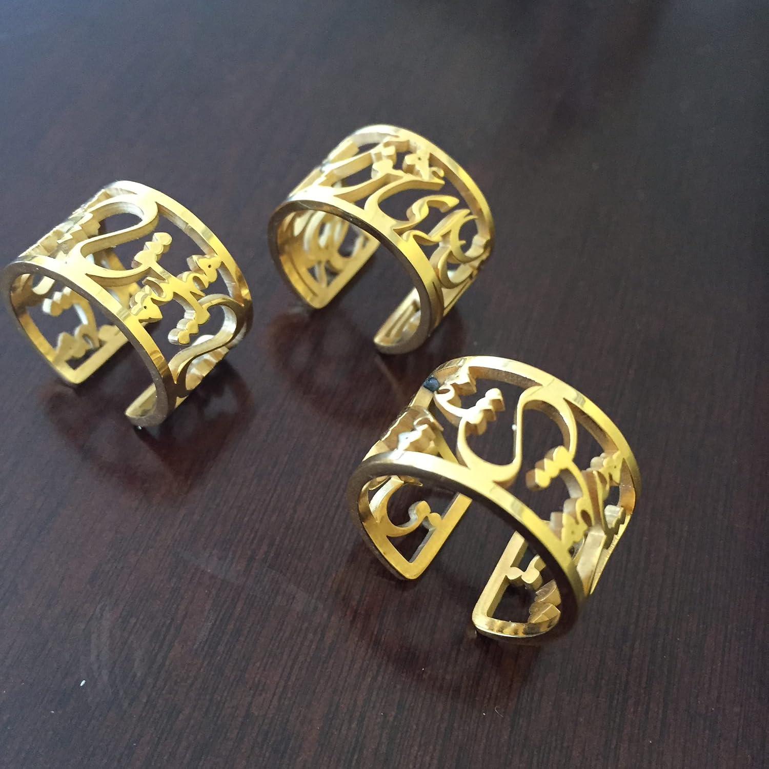 Love Ring, Gold Plated Persian Ring with Love Letter, Calligraphy Jewelry, Persian Jewelry, Special elegant and stylish gift for Her! Special