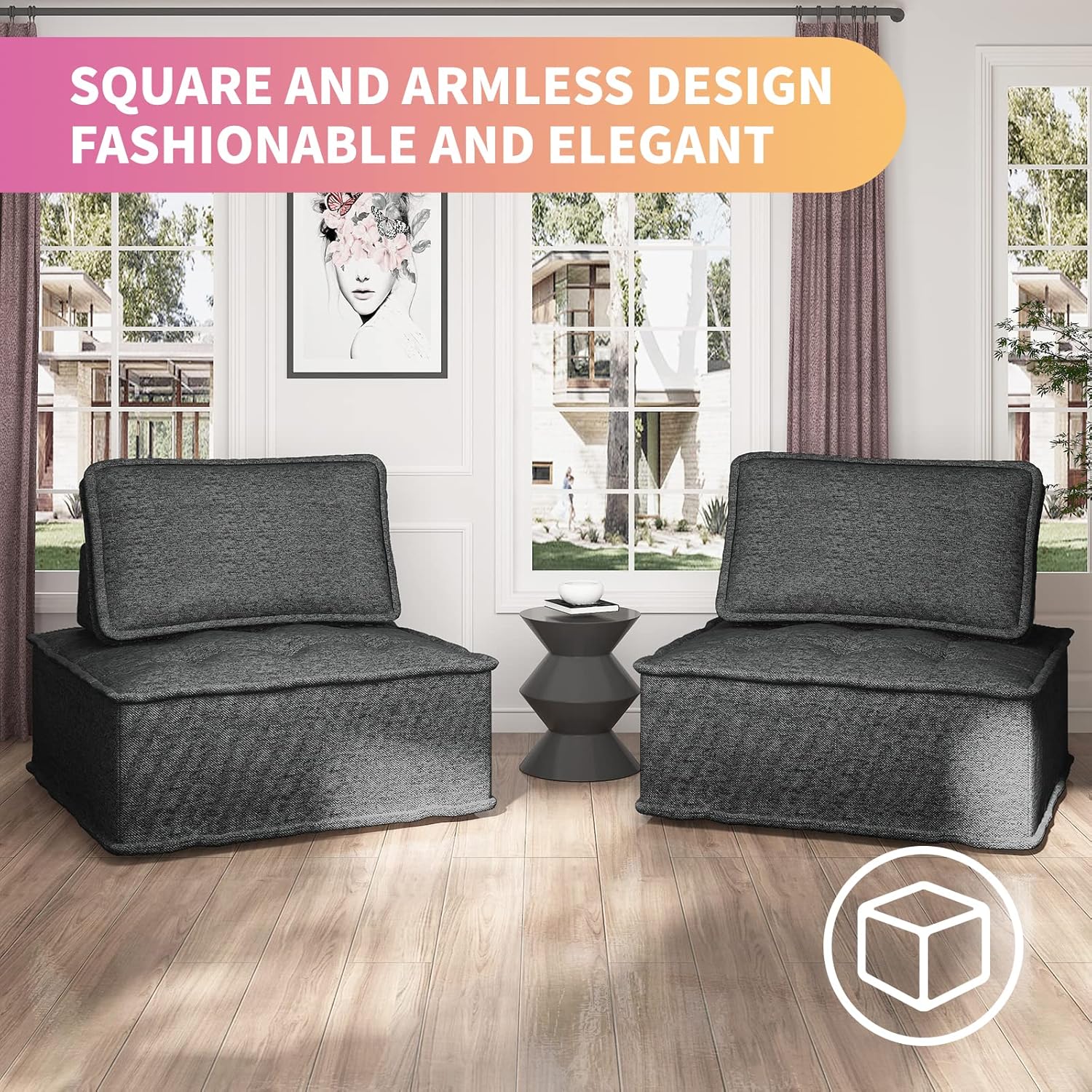 Mixoy Sofá modular seccional, sofá para sala de estar, oficina, apartamento, descanso, 1 unidad, combinación de bricolaje, sofá cama de gran tamaño,