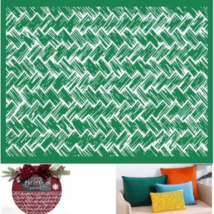 Alinacutle Plantilla de serigrafía con textura de mimbre, serigrafía autoadhesiva reutilizable, para impresión en maderatelapapel, decoración del Alinacutle Plantilla de serigrafía con textura de mimbre, serigrafía autoadhesiva reutilizable, para impresión en maderatelapapel, decoración del