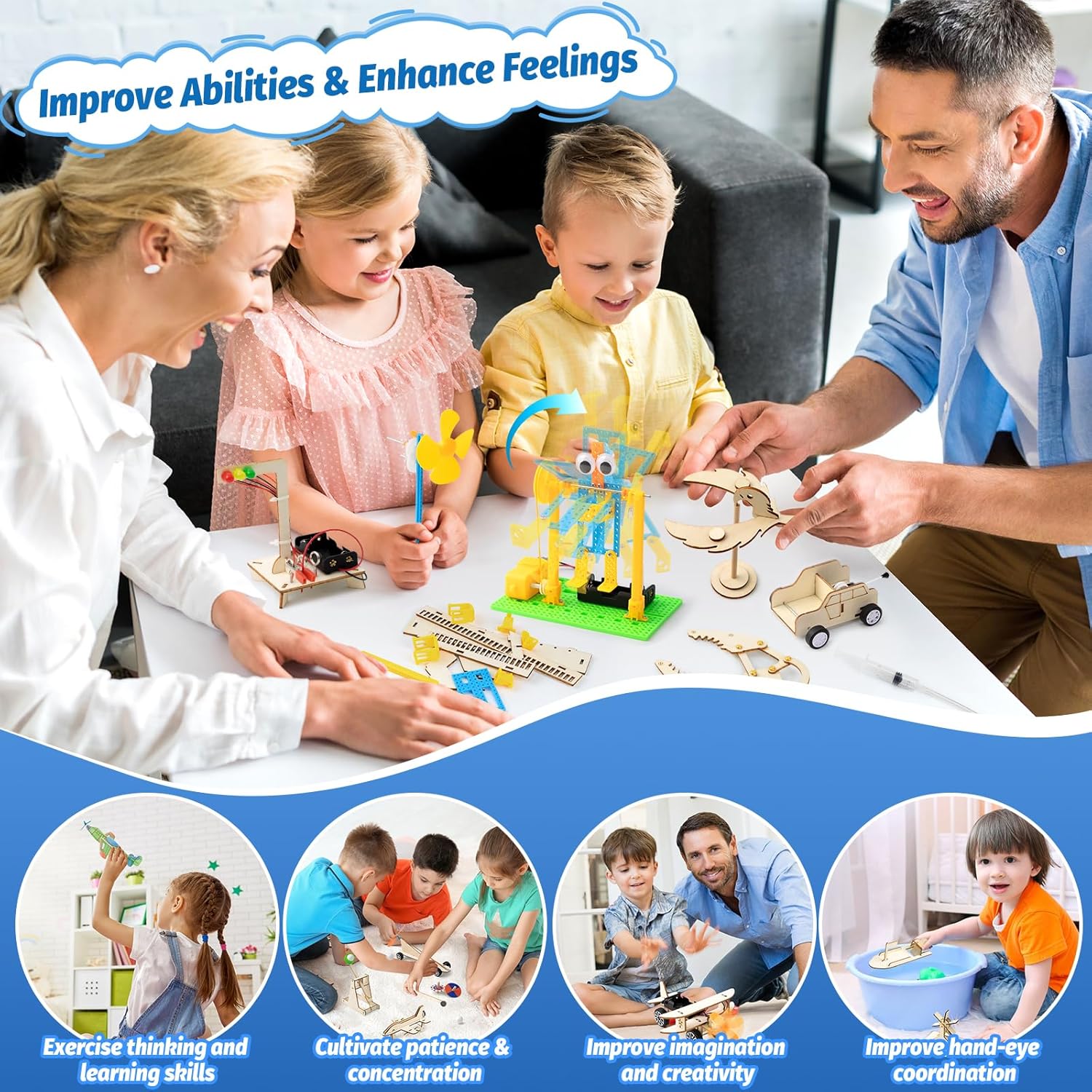 Calendario de Adviento de Navidad 2023, kit STEM de juguete con cuenta regresiva, calendario de Adviento y caja de regalo, kit educativo de ciencia,