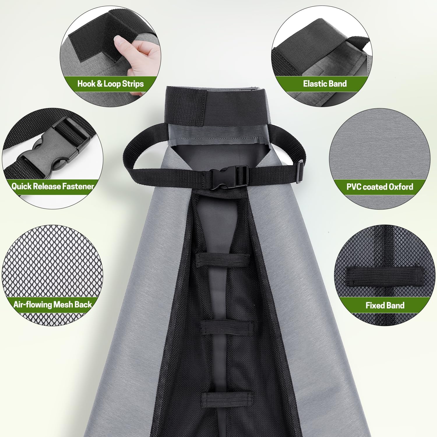 ZELARMAN Protectores de piernas para recortar, tapas de piernas que comen malezas, espinilleras cortadoras de cepillo, polainas de cepillo para