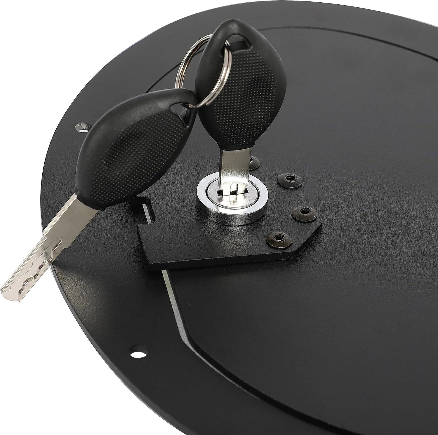 KUAFU Puerta del tanque de combustible con cerradura compatible con Hummer, HMMWV Cualquier modelo con recubrimiento en polvo negro