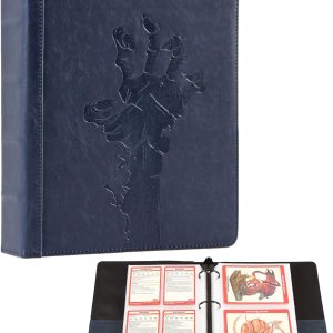 Forged Dice Co. Curiosities Cache Monster – Carpeta organizadora de tarjetas y tarjetas hechizas con páginas, color azul Forged Dice Co. Curiosities Cache Monster – Carpeta organizadora de tarjetas y tarjetas hechizas con páginas, color azul