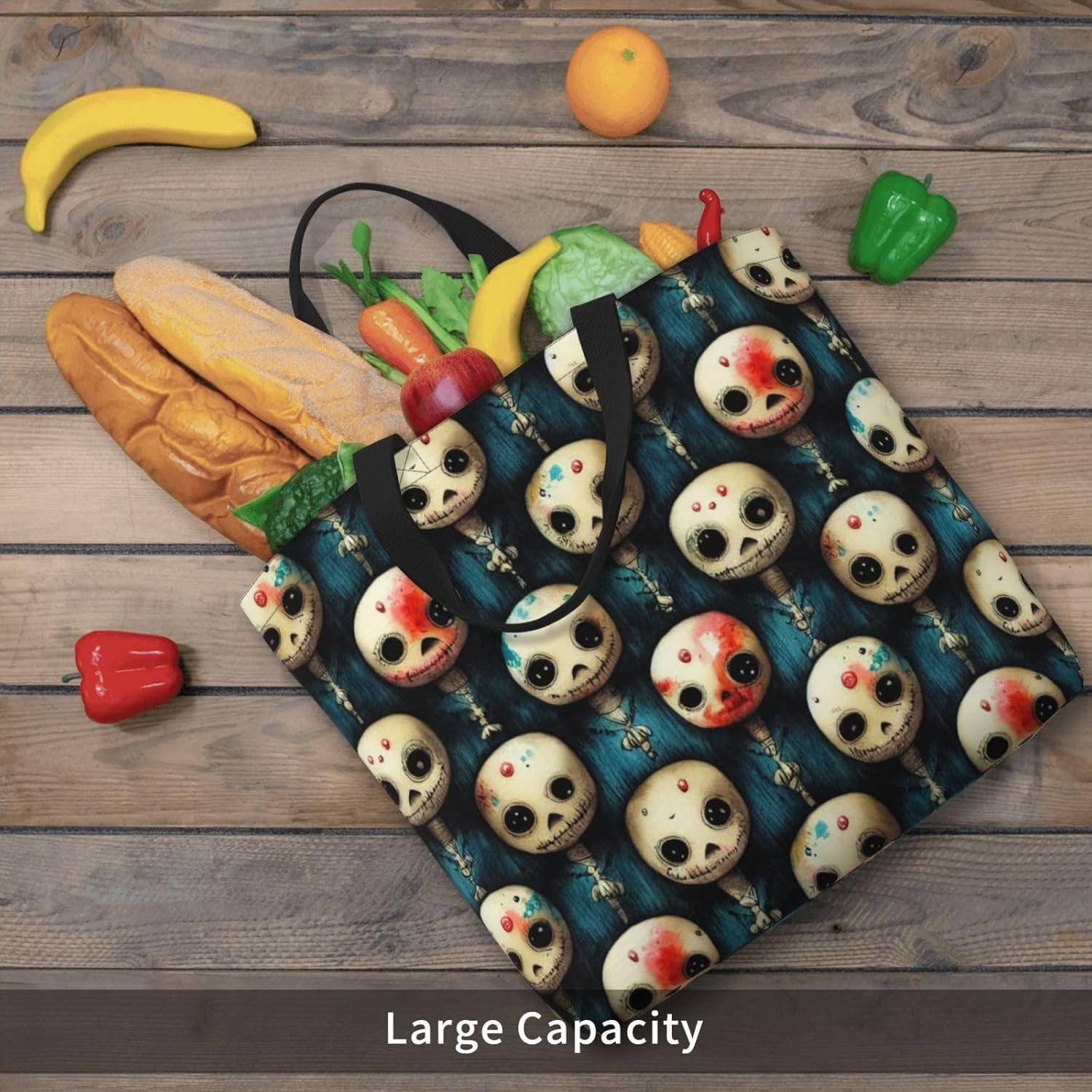 MZERSE Bolsa de compras de gran capacidad para mujer, bolso de hombro vintage, estético, viajes, trabajo, picnic