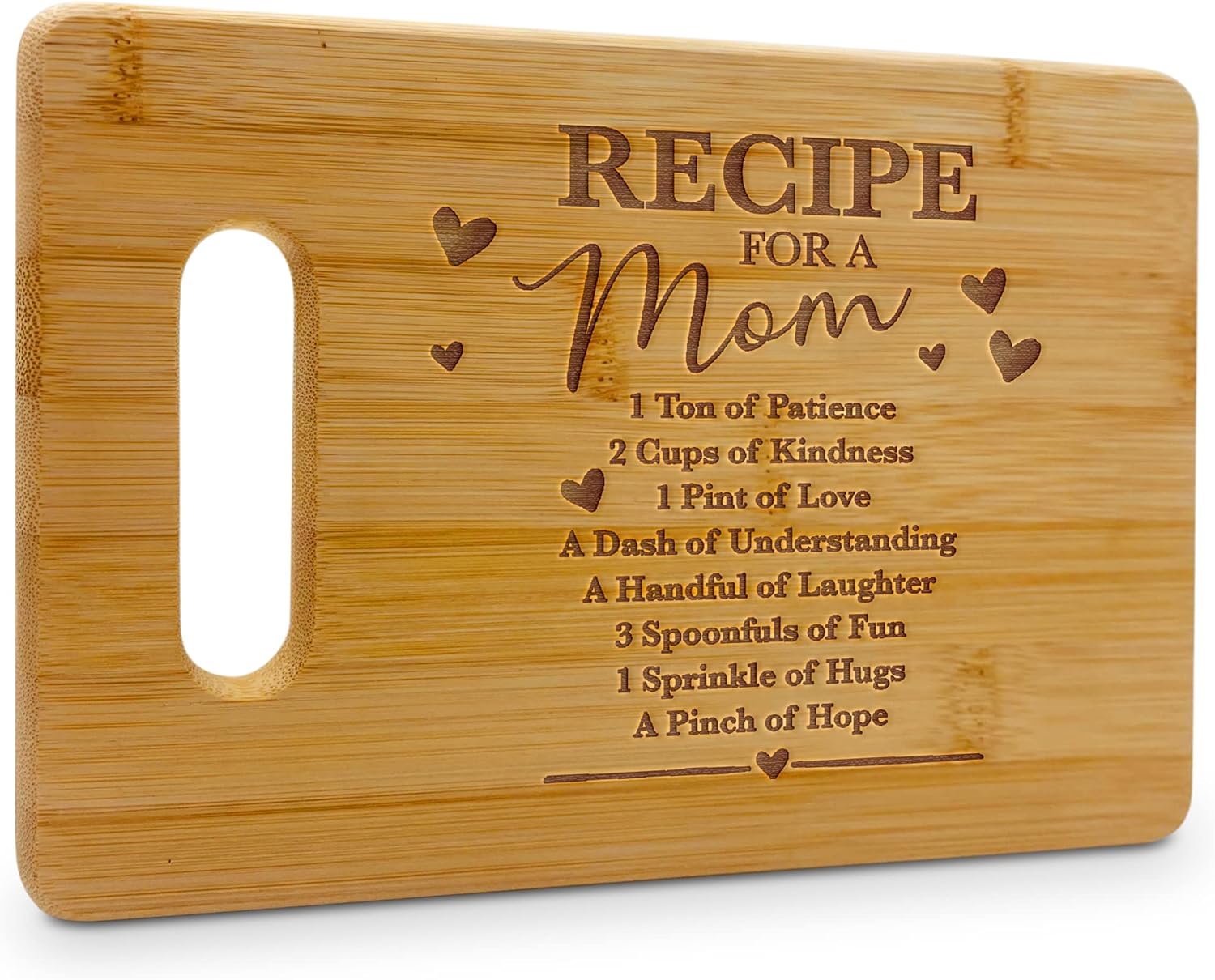 Regalos para mamá  Tabla de cortar personalizada con grabado de bambú (9 x 6 pulgadas)  Regalos de cumpleaños para mamá de hijas, Día de la Madre,