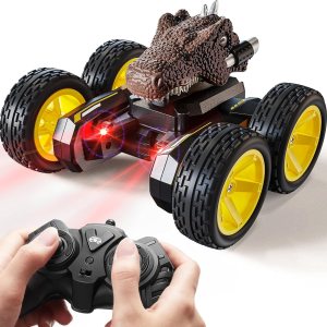 Auto de acrobacias a control remoto para niños, juguete de camión de juguete con demostración de una tecla, dinosaurio RC de rotación de 360, escala Auto de acrobacias a control remoto para niños, juguete de camión de juguete con demostración de una tecla, dinosaurio RC de rotación de 360, escala
