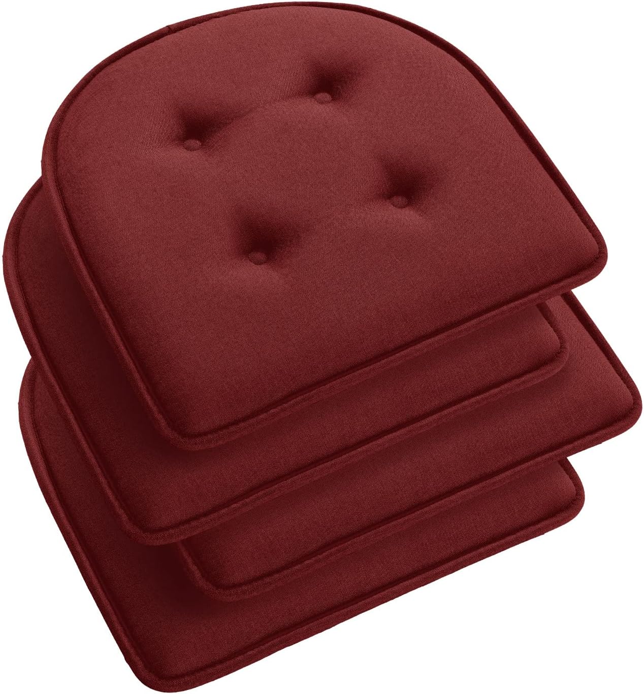 downluxe Cojines de espuma viscoelástica para sillas de comedor, almohadillas antideslizantes para sillas de cocina y sillas de oficina, en forma de