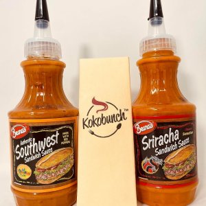 Beano’s Spicy Sandwich Sauce Paquete variado Sriracha y suroeste con kit Kokobunch 2 PACK Beano’s Spicy Sandwich Sauce Paquete variado Sriracha y suroeste con kit Kokobunch 2 PACK