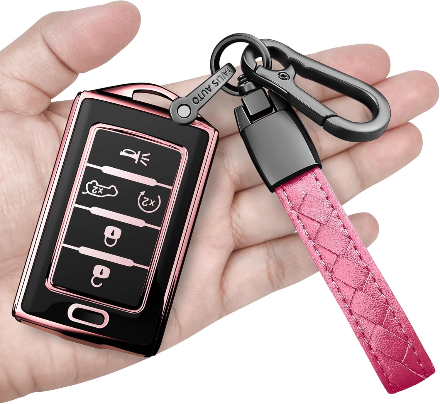 Sindeda Funda para llavero Jeep con llavero de protección completa suave compatible con Grand Wagoneer 2022 Wagoneer 2022 2022 Grand Cherokee L 2021