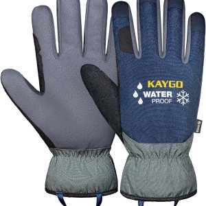 KAYGO Guantes de trabajo de invierno para hombres y mujeres, forro polar aislante, palma de cuero sintético, guantes de trabajo térmicos KAYGO Guantes de trabajo de invierno para hombres y mujeres, forro polar aislante, palma de cuero sintético, guantes de trabajo térmicos