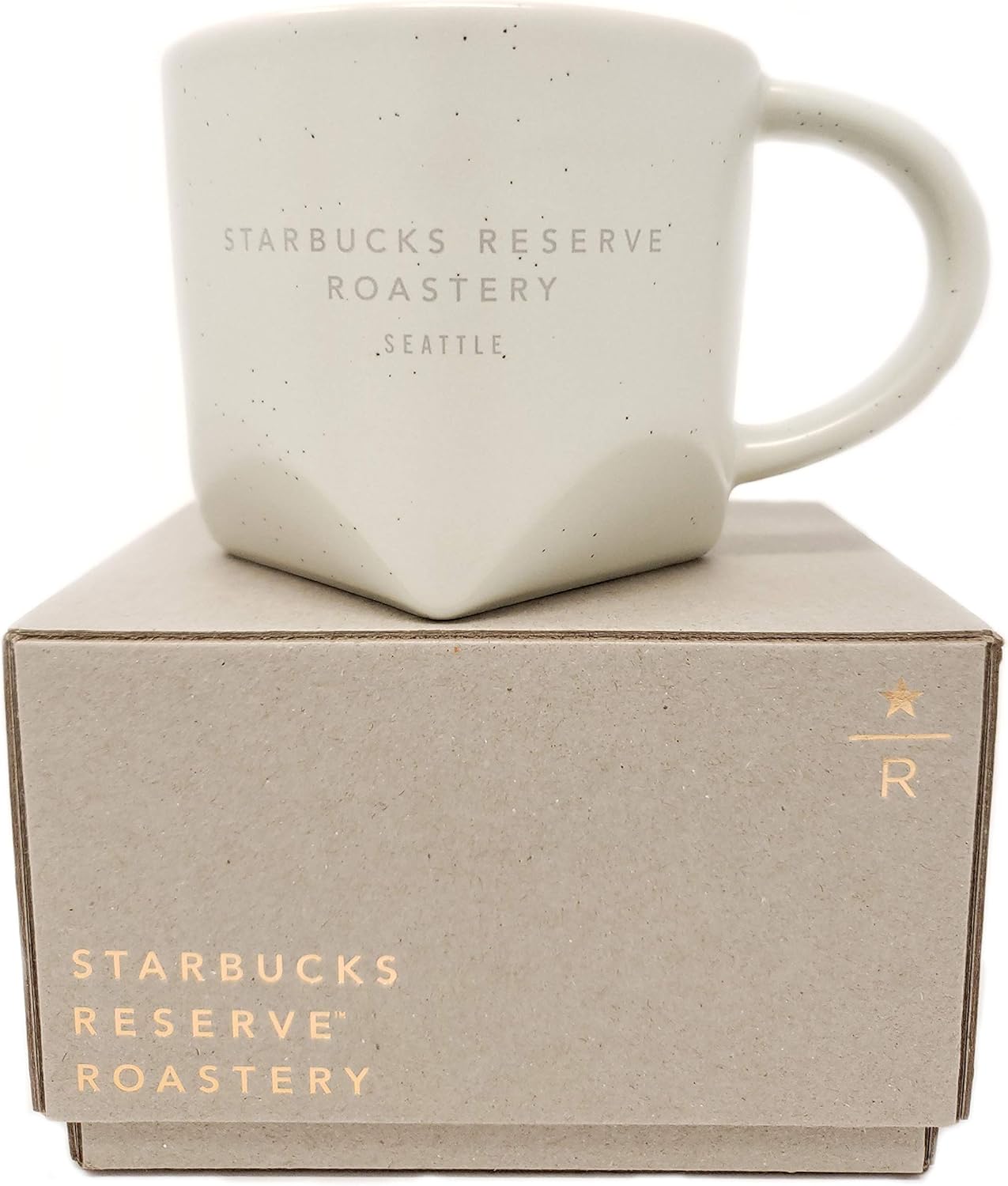 Starbucks Reserve Roastery Seattle – Taza biselada (12 onzas) (blanco)