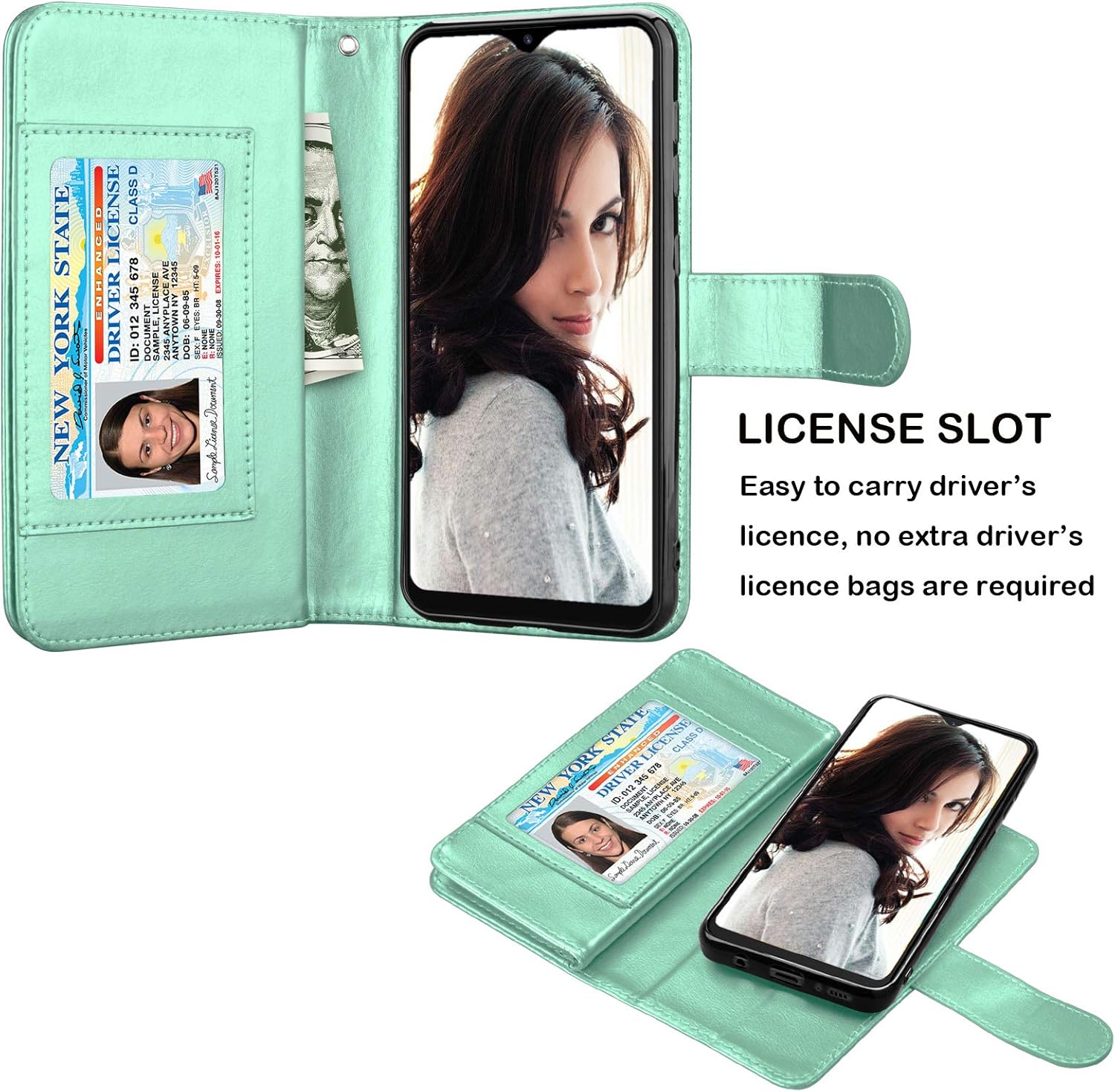 NJJEX Funda tipo cartera para Samsung Galaxy A70, para Galaxy A70 de 6.7 pulgadas, 9 ranuras para tarjetas funda de piel sintética para tarjetas de