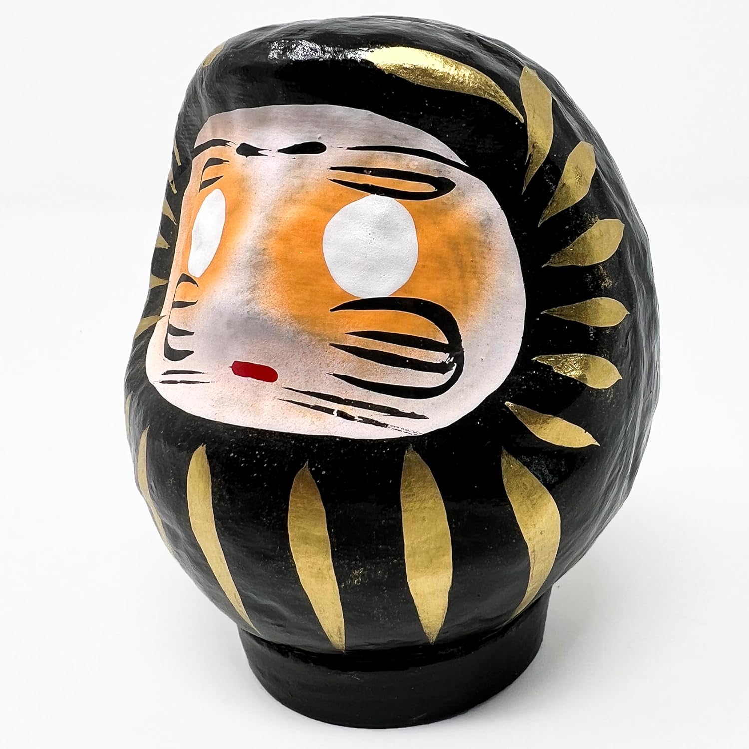 Daruma Doll – Hecho en Japón – Potencia y protección (negro, pequeño – 3.5 pulgadas)