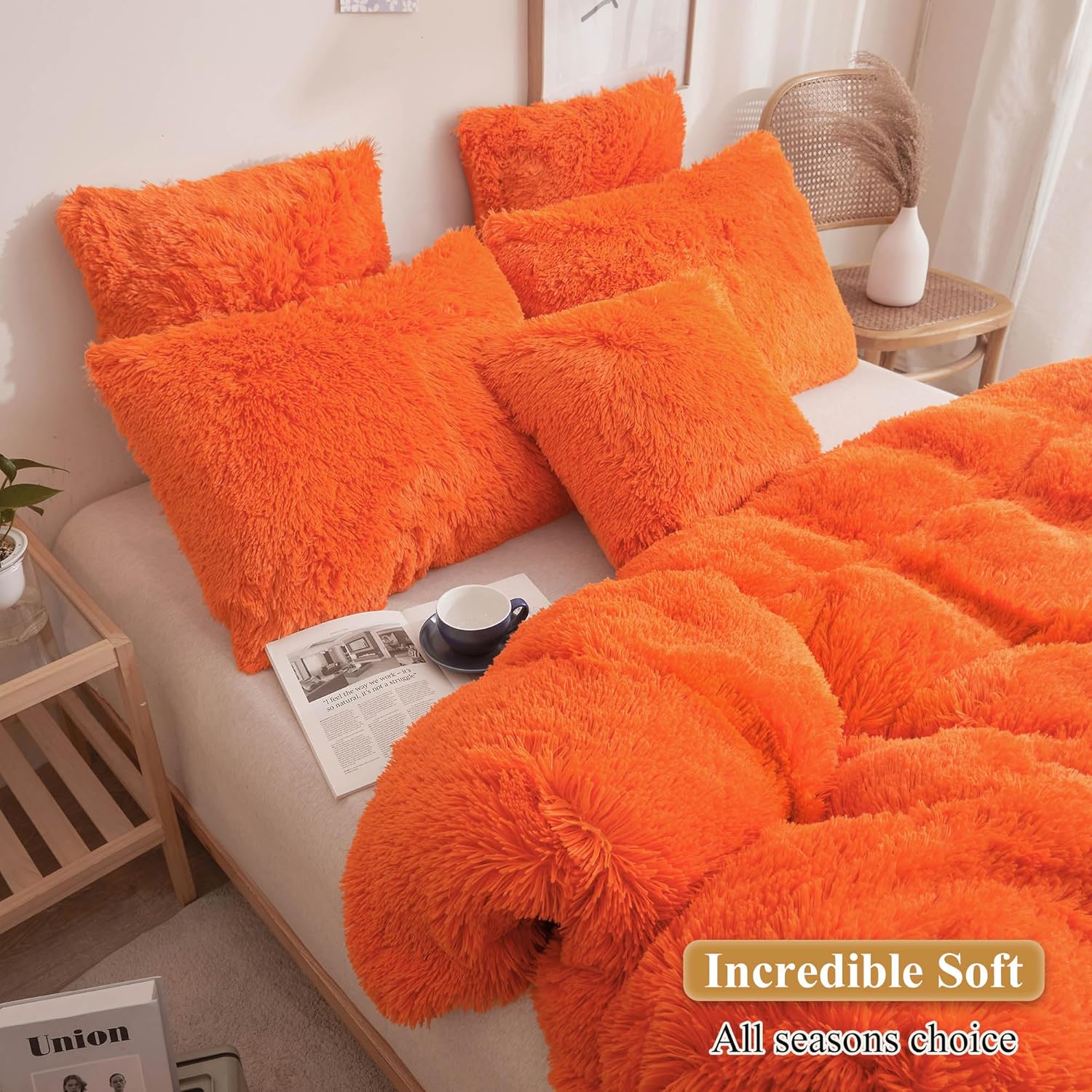 XeGe Fundas de almohada esponjosas de piel sintética, fundas de almohada de felpa suave y peluda, fundas de almohada decorativas de terciopelo para