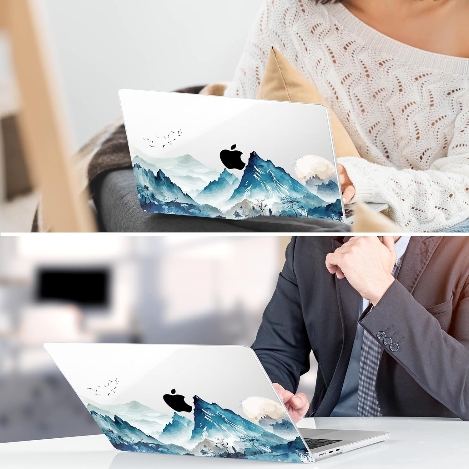 DONGKE Funda para MacBook Air M3 M2 de 15 pulgadas 2023 2024 A2941 A3114 con pantalla Retina y Touch ID, funda rígida de plástico y funda de teclado