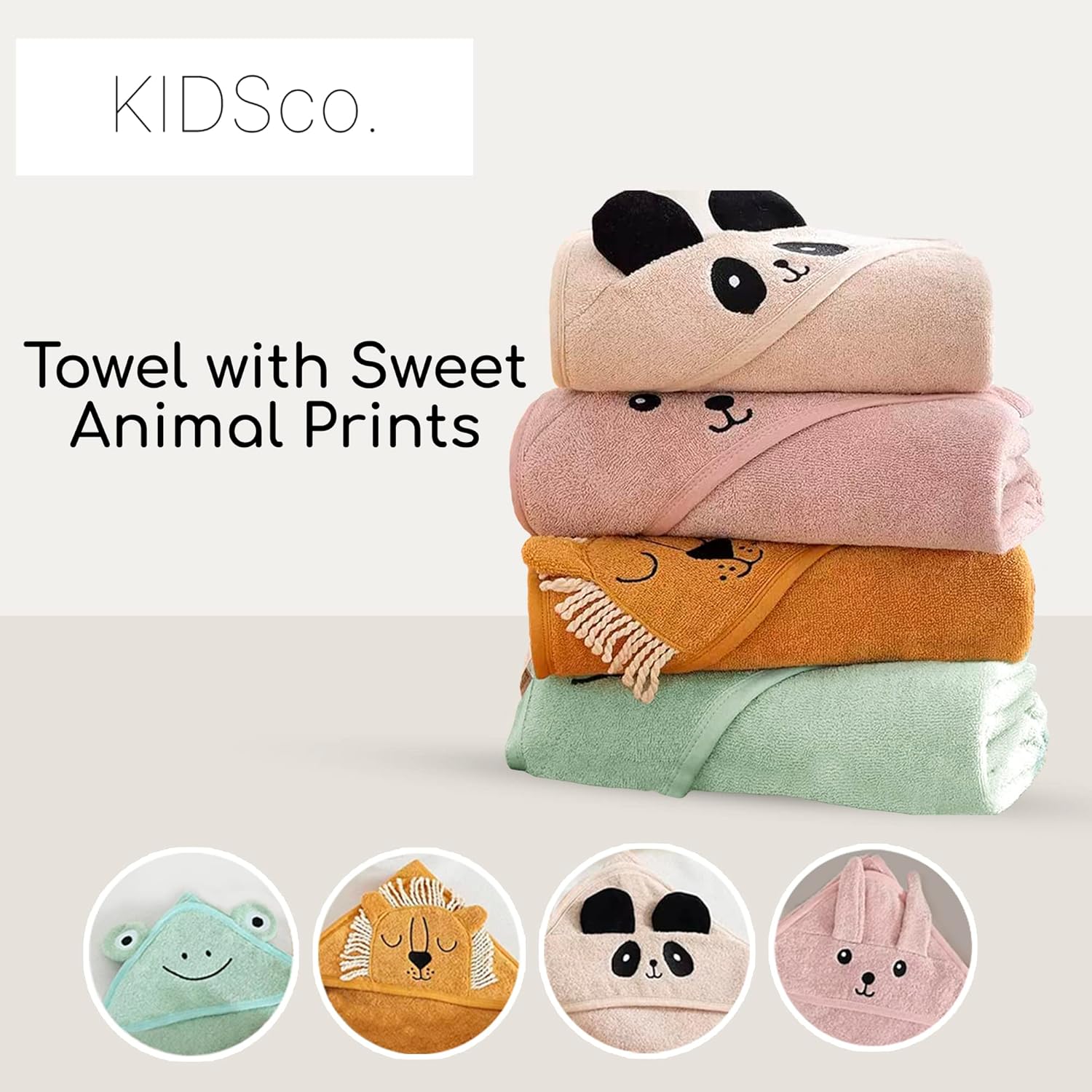 Toalla con capucha para bebés y niños pequeños  Mezcla de algodón 100% ultrasuave  Toalla de baño con capucha para bebé  Artículos esenciales de