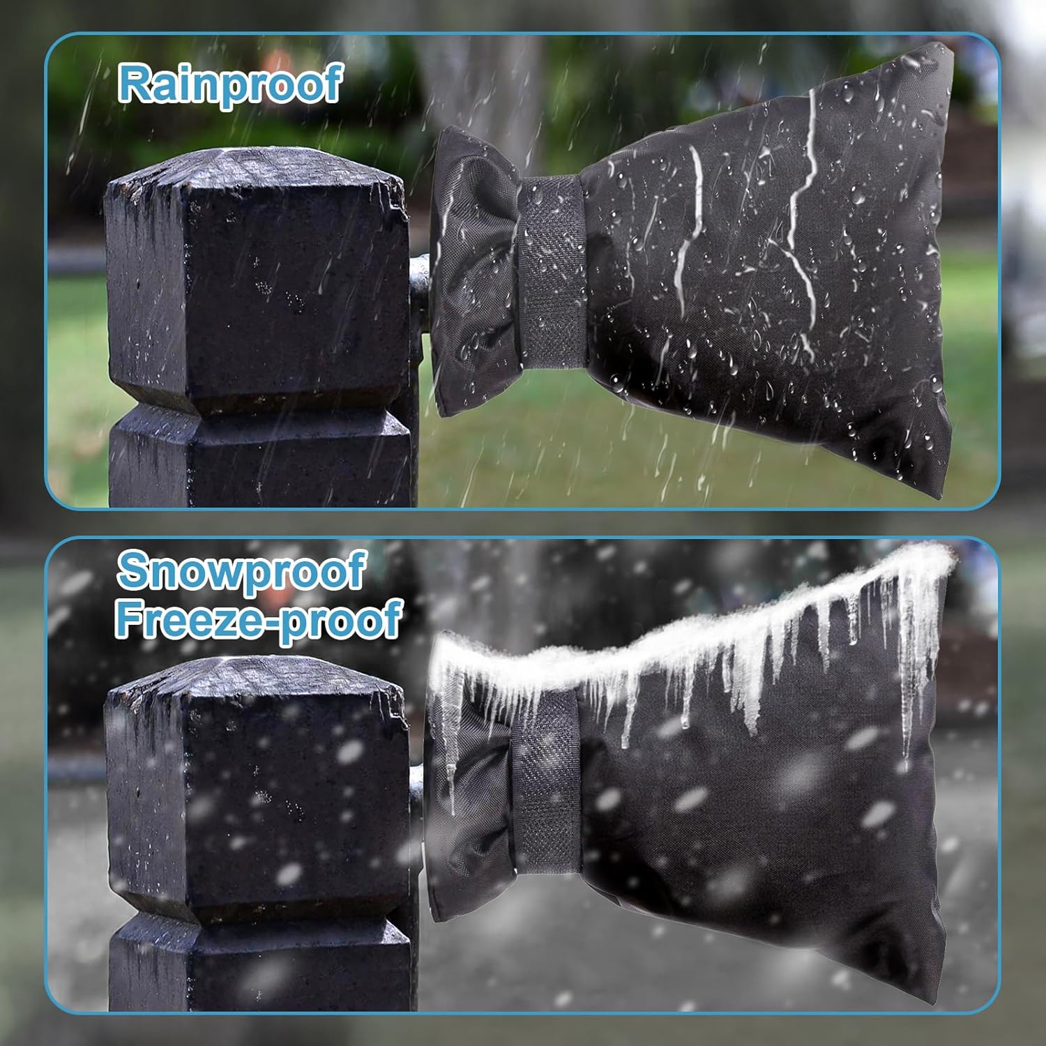 Outdoor Faucet Covers, Waterproof Pipe Insulation Hose Cover Socks, Winter Water Faucet Cover Socks Anti-Freezing Protection Insulated Hose Bib