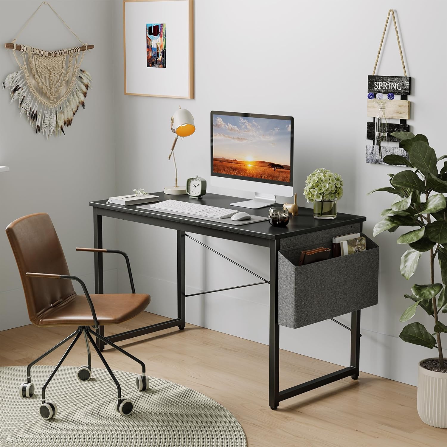 Cubiker – Escritorio de computadora para oficina en casa, ideal como escritorio de estudio o mesa para computadora portátil, estilo simple, moderno,