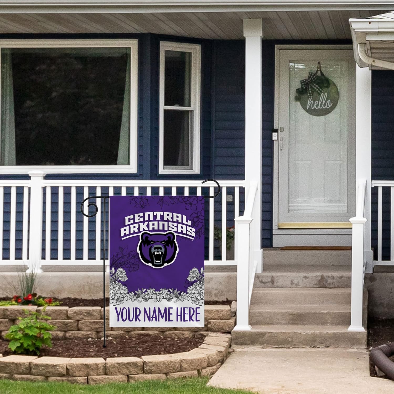 Rico Industries NCAA Central Arkansas Bears – Bandera de jardín personalizada