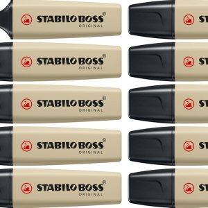 STABILO Resaltador BOSS ORIGINAL NatureCOLORS – Pack de 10 – Verde Barro STABILO Resaltador BOSS ORIGINAL NatureCOLORS – Pack de 10 – Verde Barro