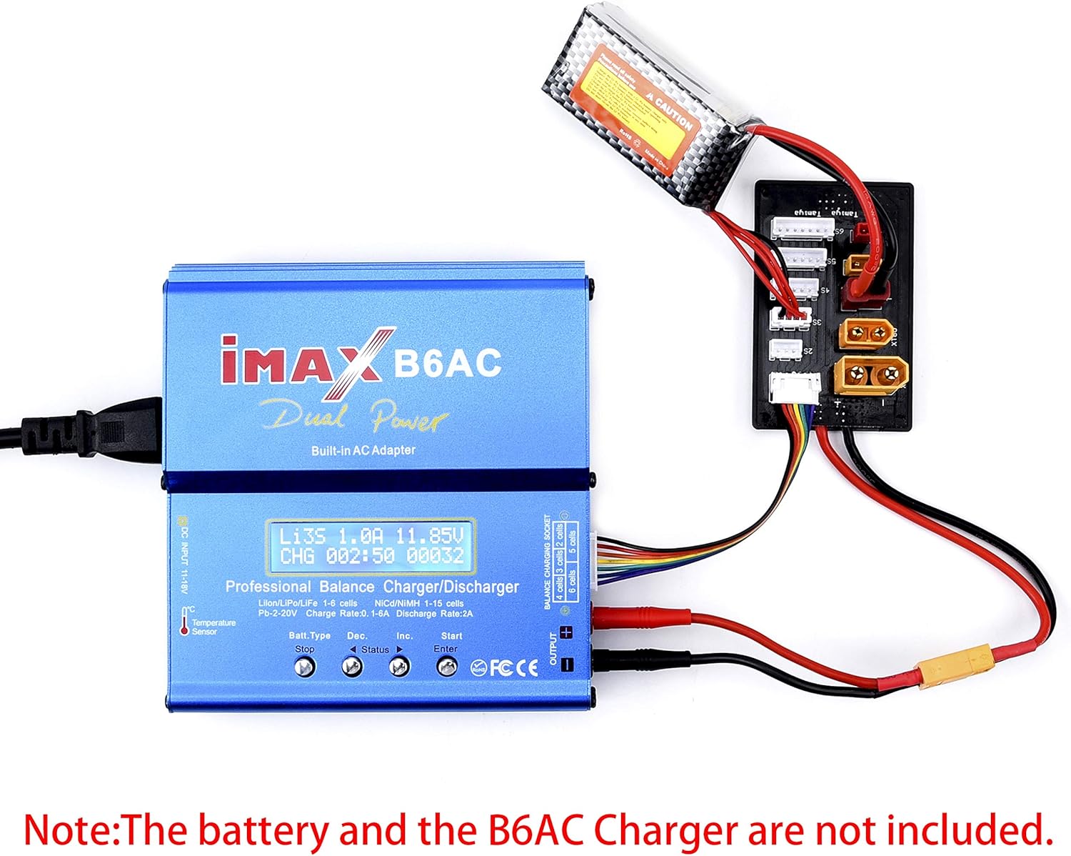 Readytosky XT30 XT60 XT90 JST T Conector Lipo Batería Multi Cargador 2-6S Lipo Batería Junta de carga paralela para Imax B6 B6AC IDST Q6 Lite