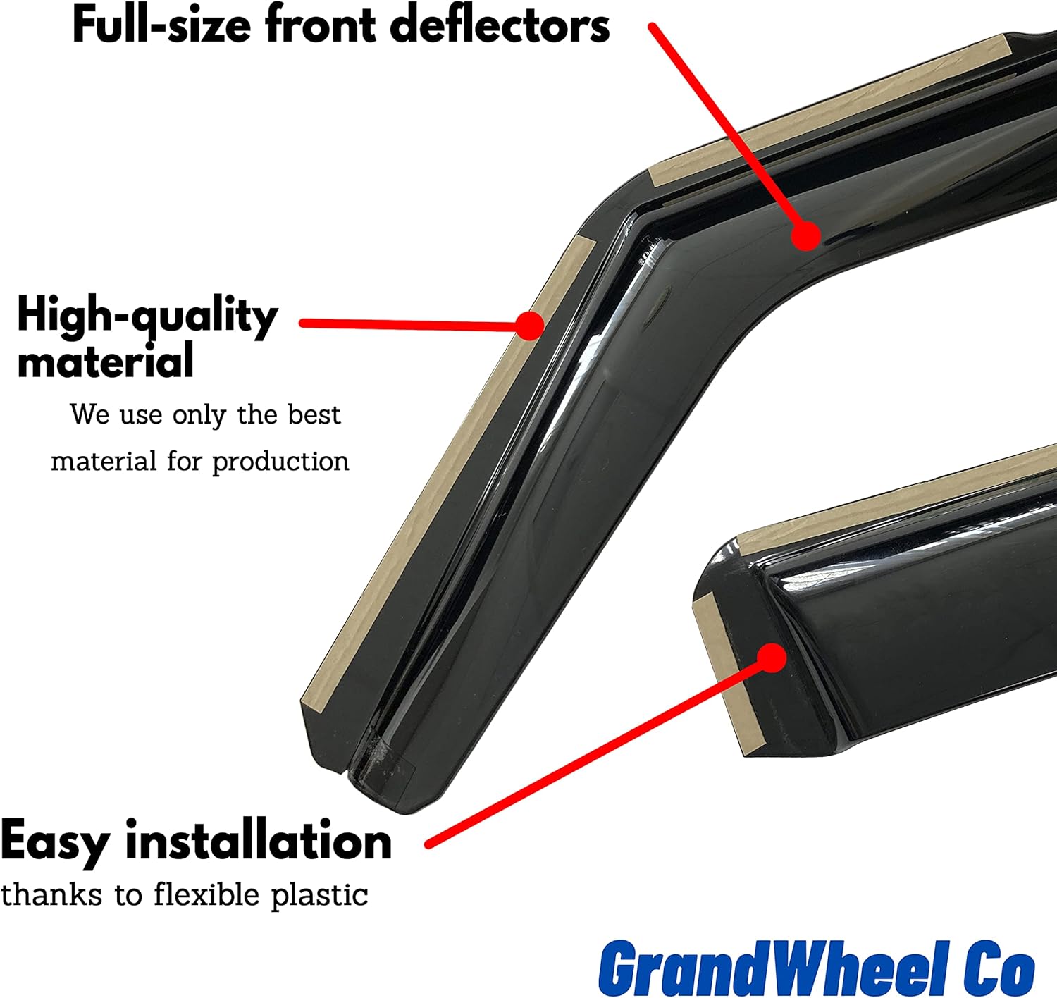 Co – Deflectores de visera de ventilación de ventana lateral teñidos en el canal, protectores de lluvia compatibles con Kia Telluride 2020-2023 – 4