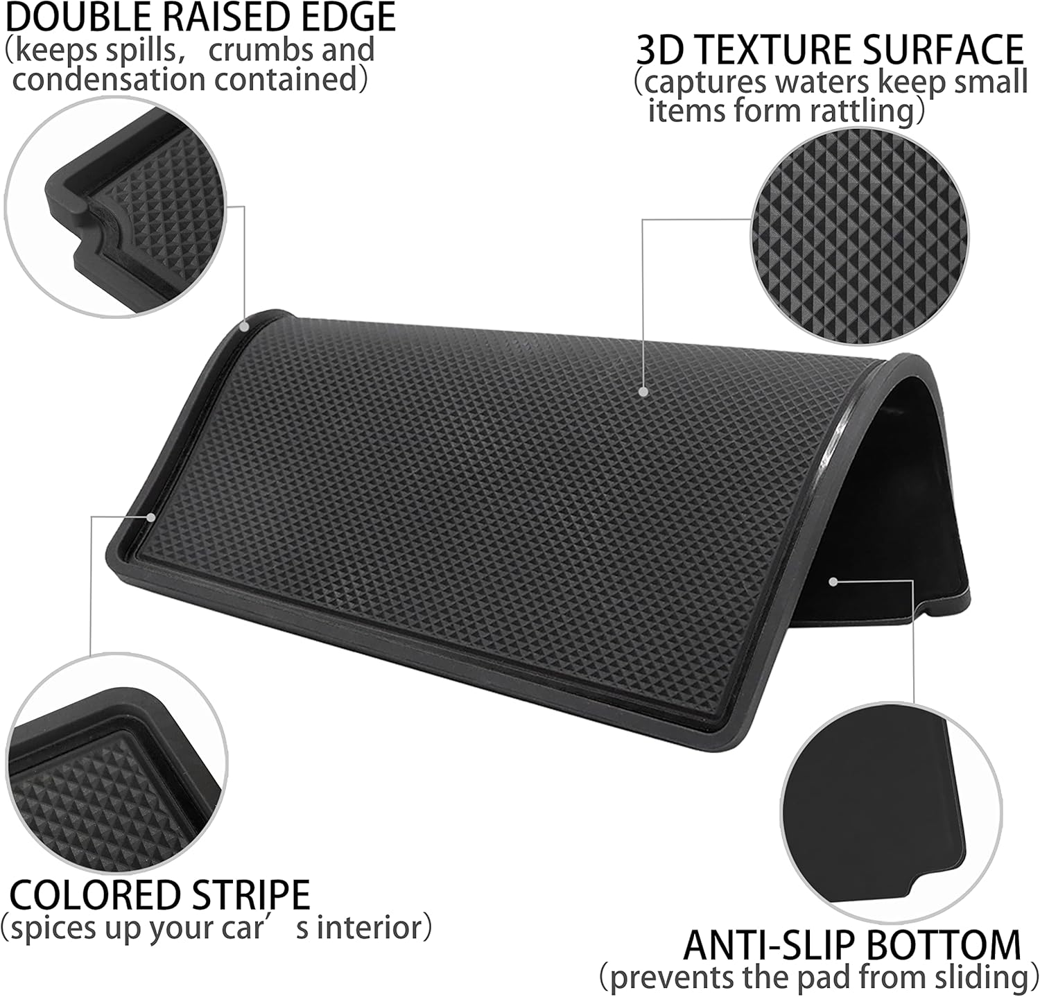 SENSHINE Tapete para cubierta de salpicadero para Subaru Forester 2019-2023 2024 Subaru Crosstrek Impreza 2018-2023 Interior Dash Almohadilla de