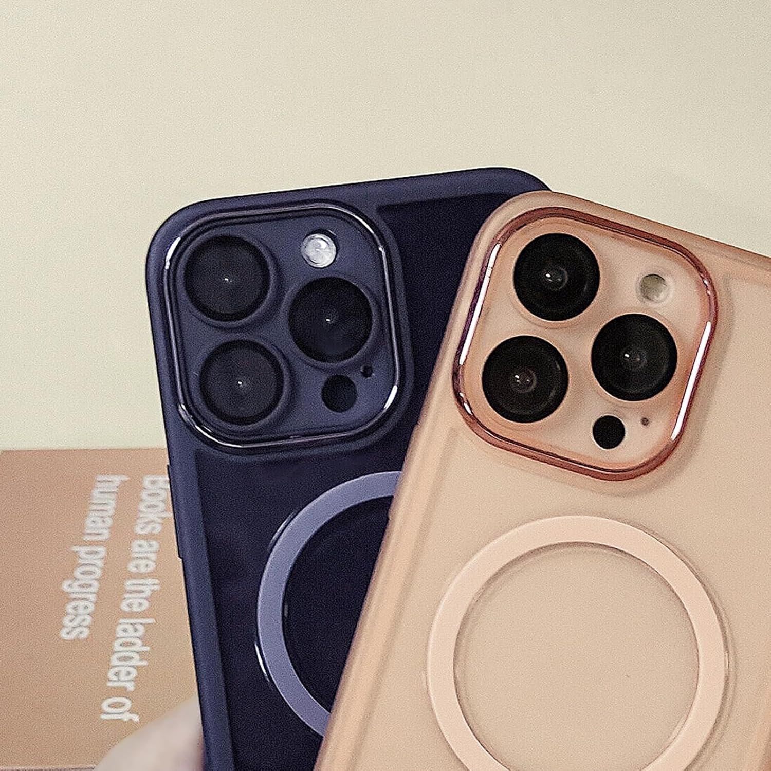Uioeua Funda magnética transparente compatible con iPhone 13 Pro Max, silicona suave esmerilada, a prueba de golpes, con protector completo de lente