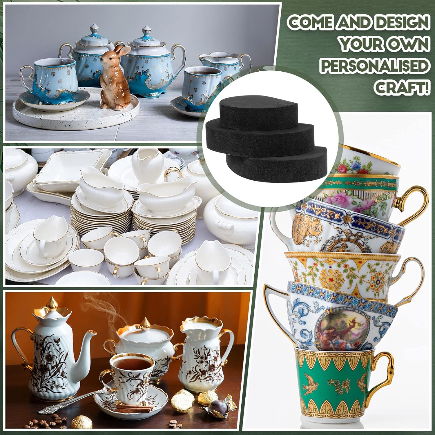 40 piezas de moldes de mango de taza de cerámica, herramientas de cerámica para arcilla DIY, formas de mango de taza, varias formas y tamaños,