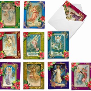 The Best Card Company – 10 tarjetas religiosas de Navidad (4 x 5.12 pulgadas) – Tarjetas de felicitación de ángel en caja, juego surtido (no papel The Best Card Company – 10 tarjetas religiosas de Navidad (4 x 5.12 pulgadas) – Tarjetas de felicitación de ángel en caja, juego surtido (no papel