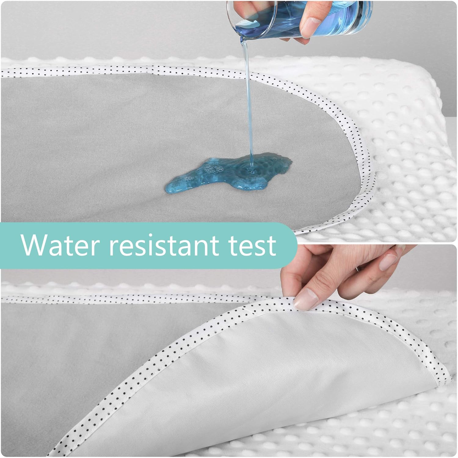 TILLYOU Juego de 6 forros para cambiadores  Algodón de franela impermeable, 27 x 13 pulgadas  Perfecto para necesidades de cambio de pañales del