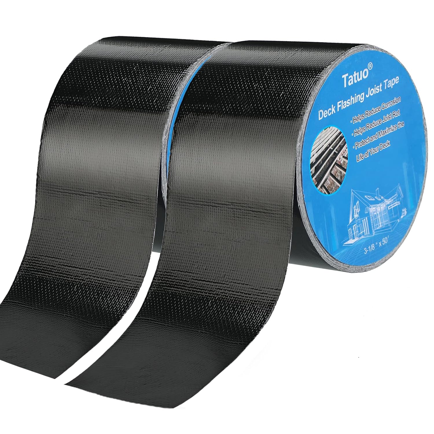 Cinta de viguetas de cubierta para cubierta de cinta intermitente de butilo cinta de viguetas de cubierta (3-18 pulgadas x 50 pies, 2 rollos)