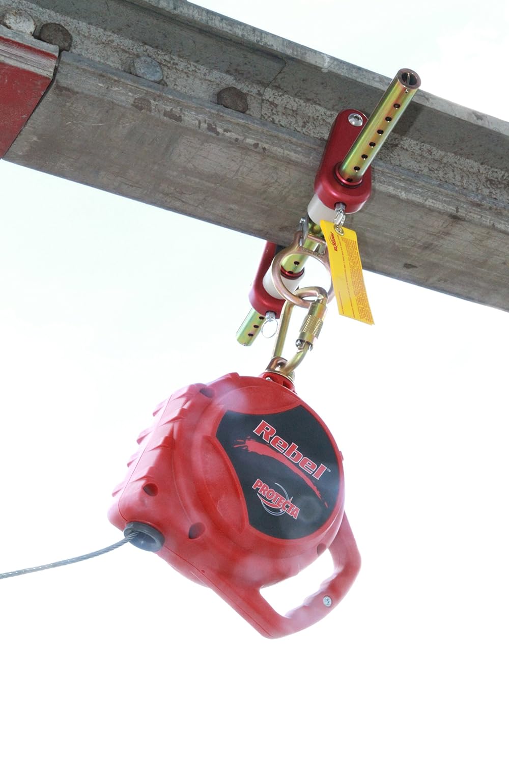 3M Protecta Rebel 3590501 Línea de vida autorretráctil, cable de acero inoxidable de 33 pies, carcasa termoplástica, mosquetón, capacidad de 420