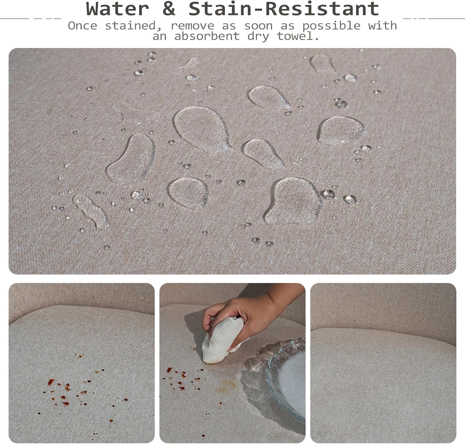 Ecoluxehaven Juego de 2 sillas de comedor modernas, sillas tapizadas de cocina para comedor en tela