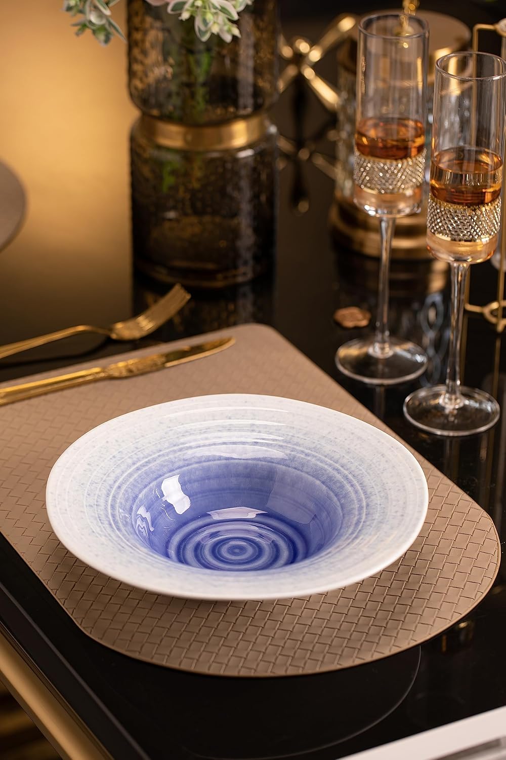 Tazón para pasta, cuenco grande para cocina, ensaladera, frutero para encimera de cocina, cuenco decorativo moderno para encimera de mesa, cuenco