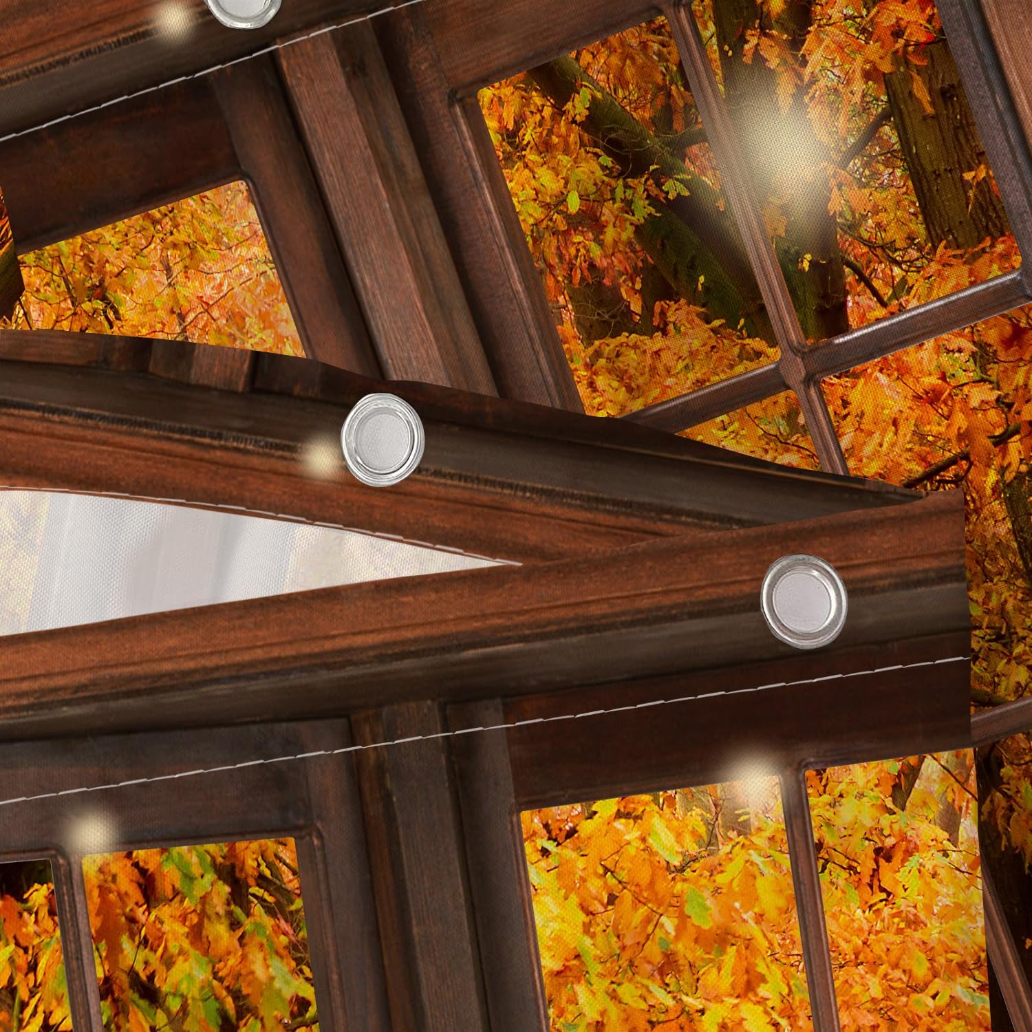Cortina de ducha de otoño de Acción de Gracias, calabazas de pavo de granja, cosecha de bosque otoñal, juego de cortinas de ducha para decoración de