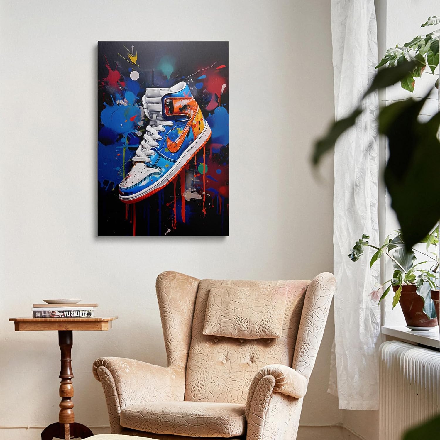 Lienzo enmarcado de moda con graffiti Banksy Pop, arte de pared, gimnasio, decoración deportiva, póster para sala de estar, dormitorio, oficina en