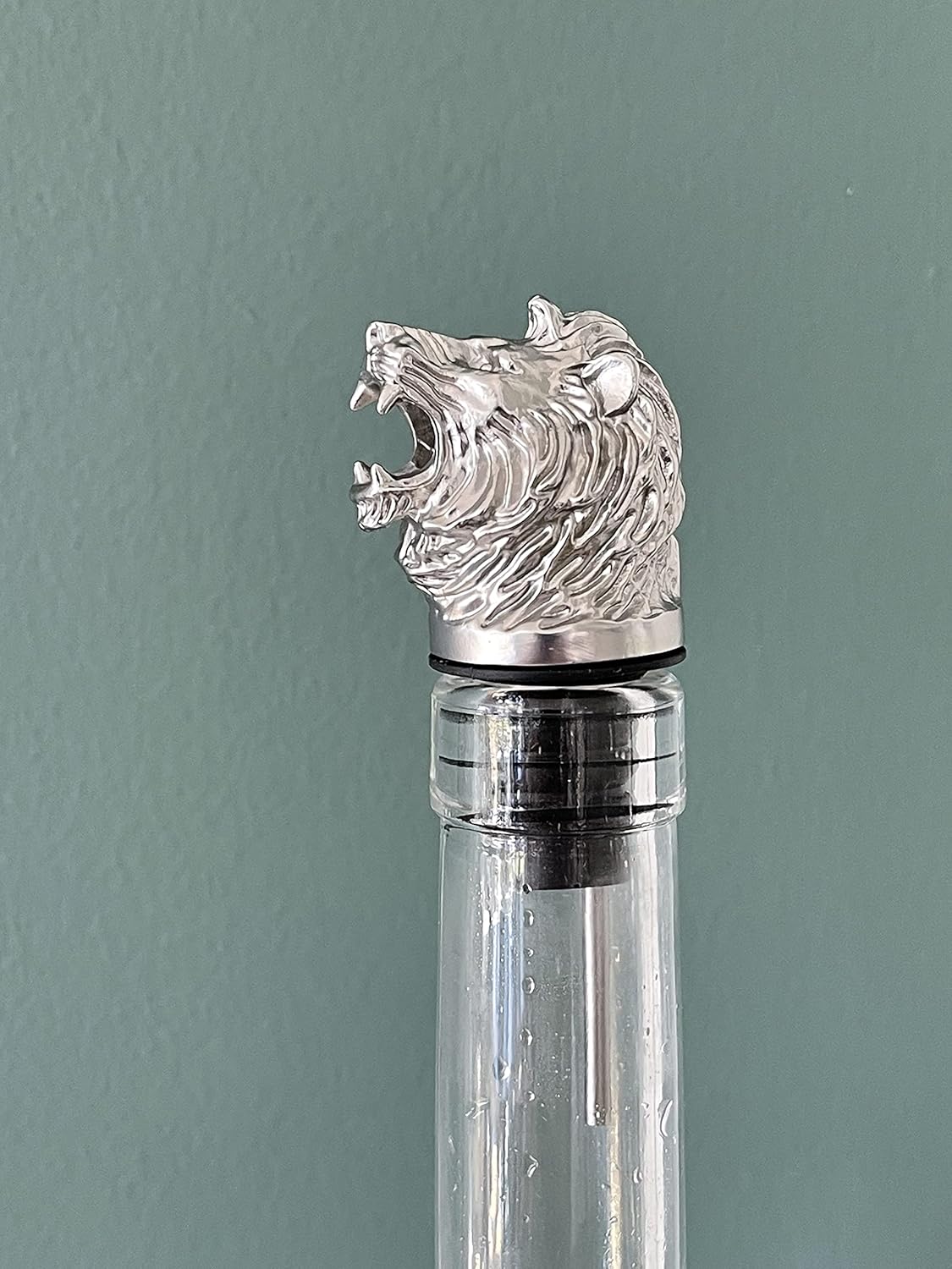 SHEP AERADOR ANIMAL  TOPPER DE BOTELLA DE VINO  BOTELLA DE LICORES  REGALO PARA AMIGOS, FAMILIA  LEÓN  LEO